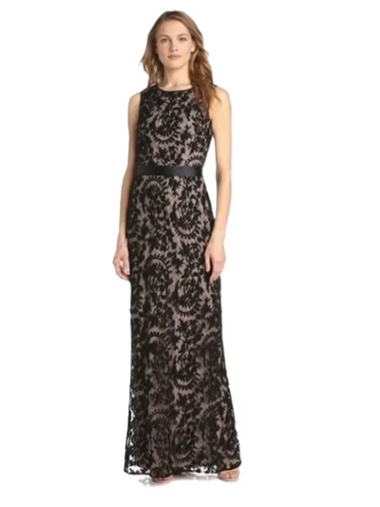 Adrianna Papell Dresses & Skirts - Adrianna Papell Illusion Lace Sleeveless Column Gown